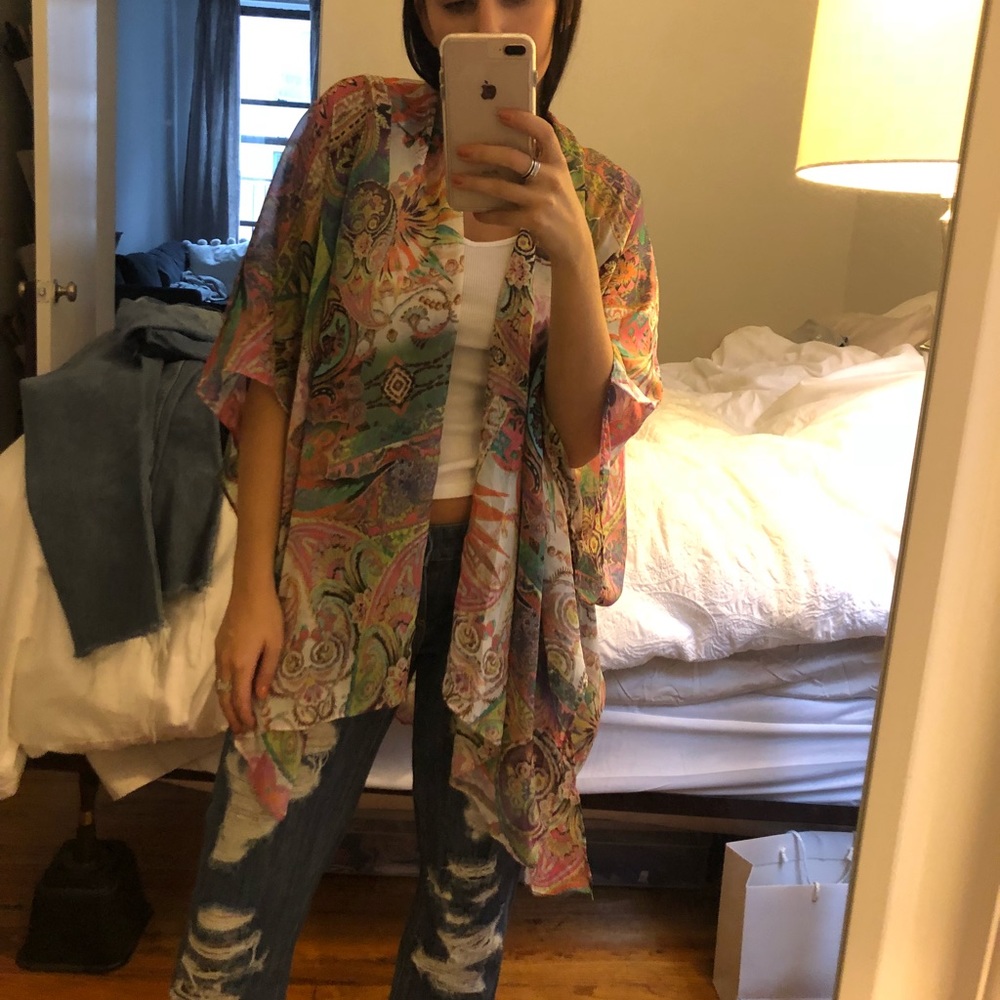 Printed kimono